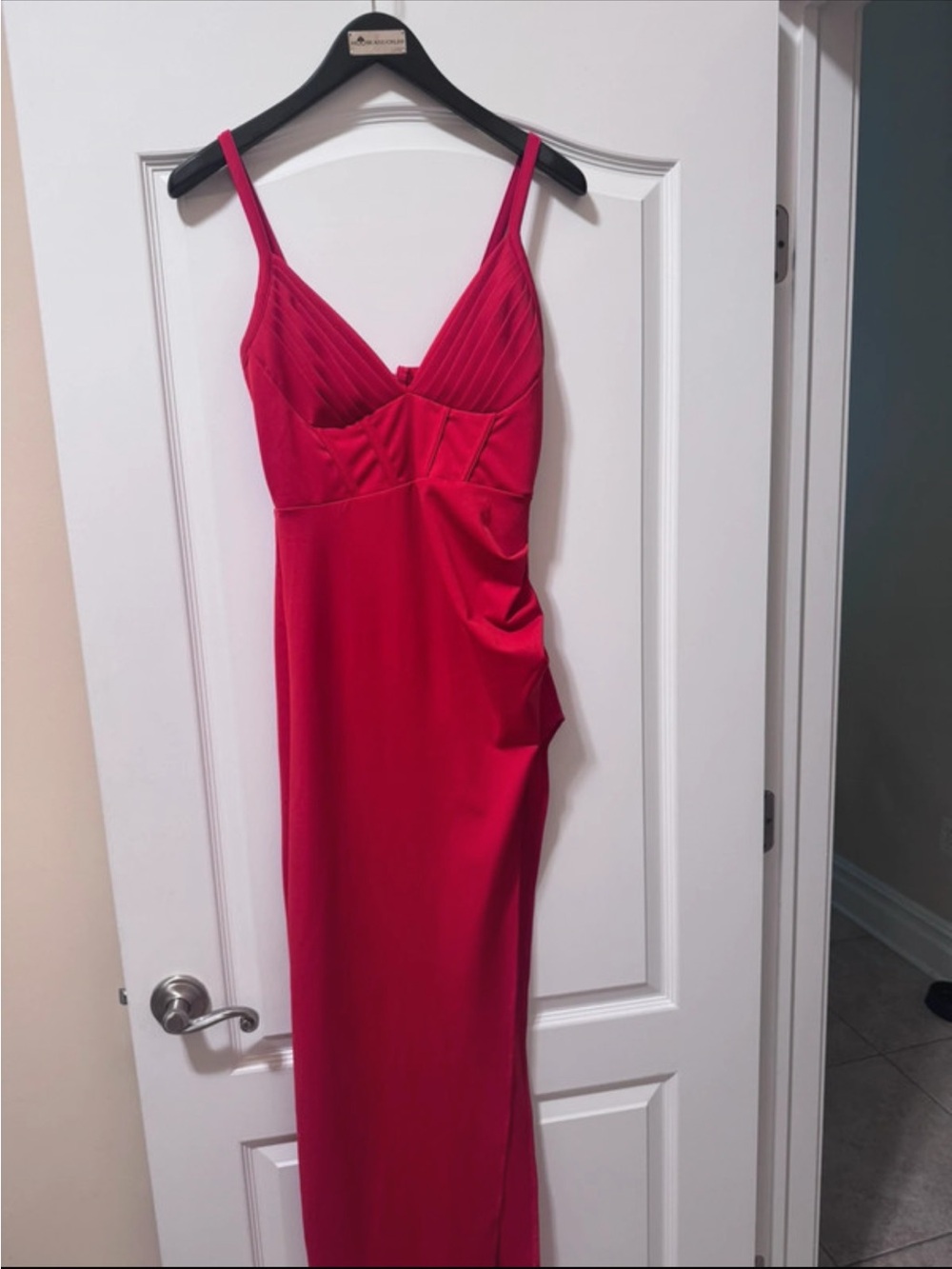 Macy's Vibrant Red Spaghetti-Strap Maxi Dress